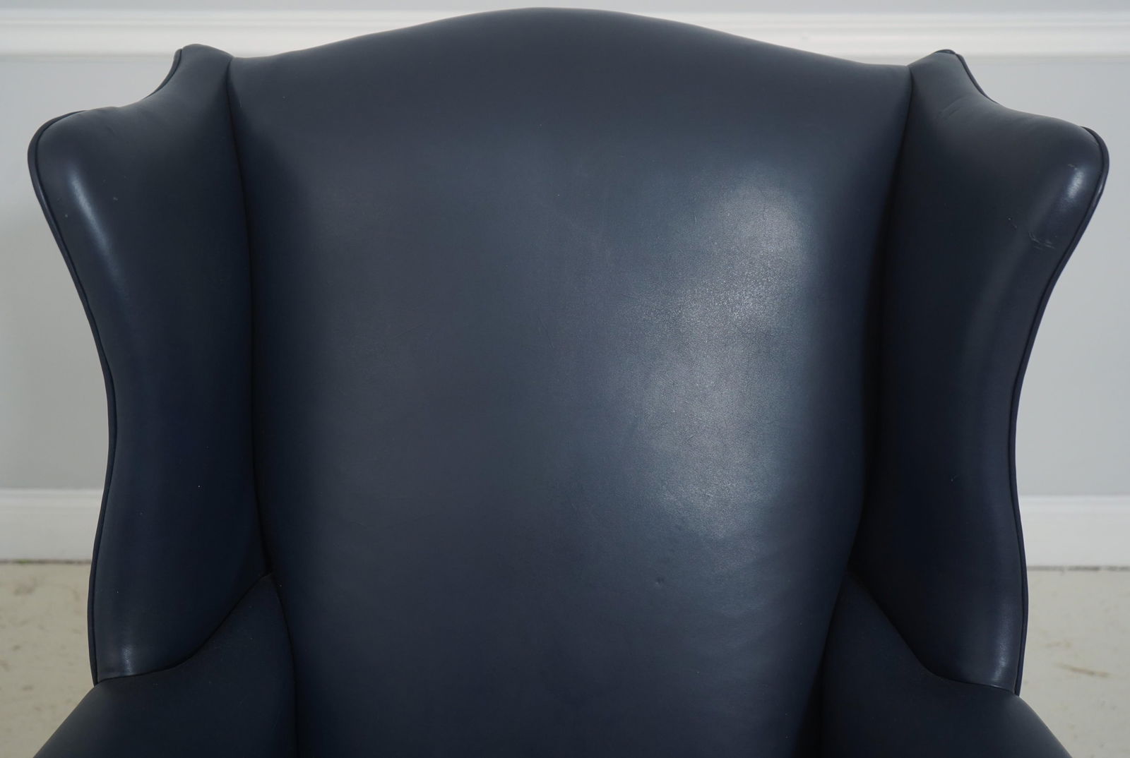 Hancock and Moore Chippendale Style Leather Wingback Chair - 5