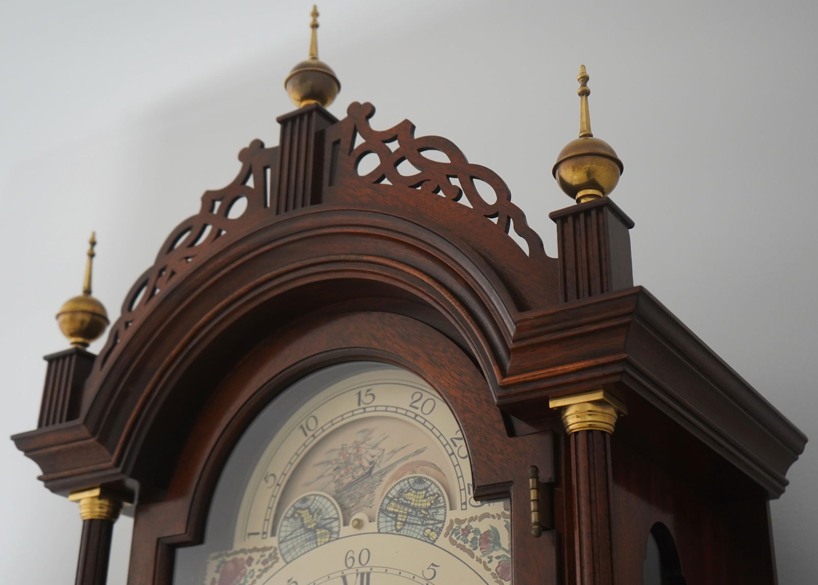 Seth Thomas Willard Mahogany Tall Case Grandfather Clock - 13