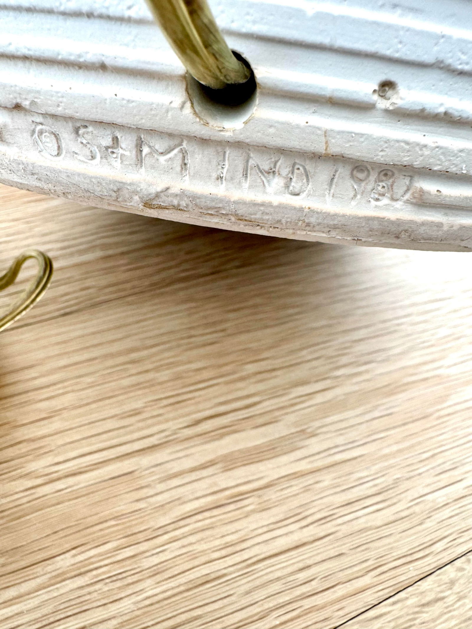 Rare Signed Sculptural, Hand-Made Danish Plaster Amphora Table Lamps by S + Mind, 1987, a Pair - 6