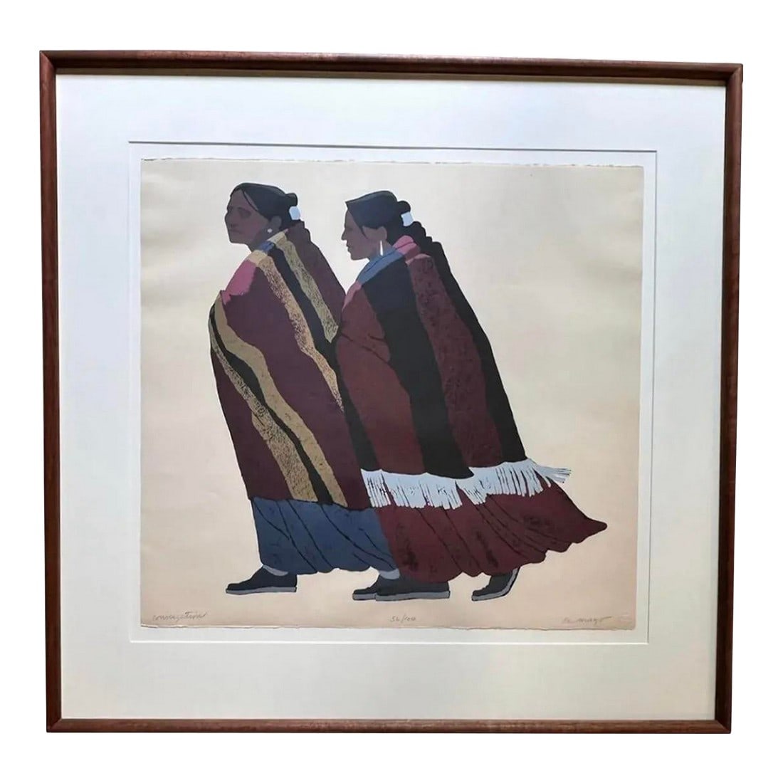 Louis De Mayo "Conversation" 1981 Hand Signed Fine Art Serigraph Limited Edition (1 of 11)