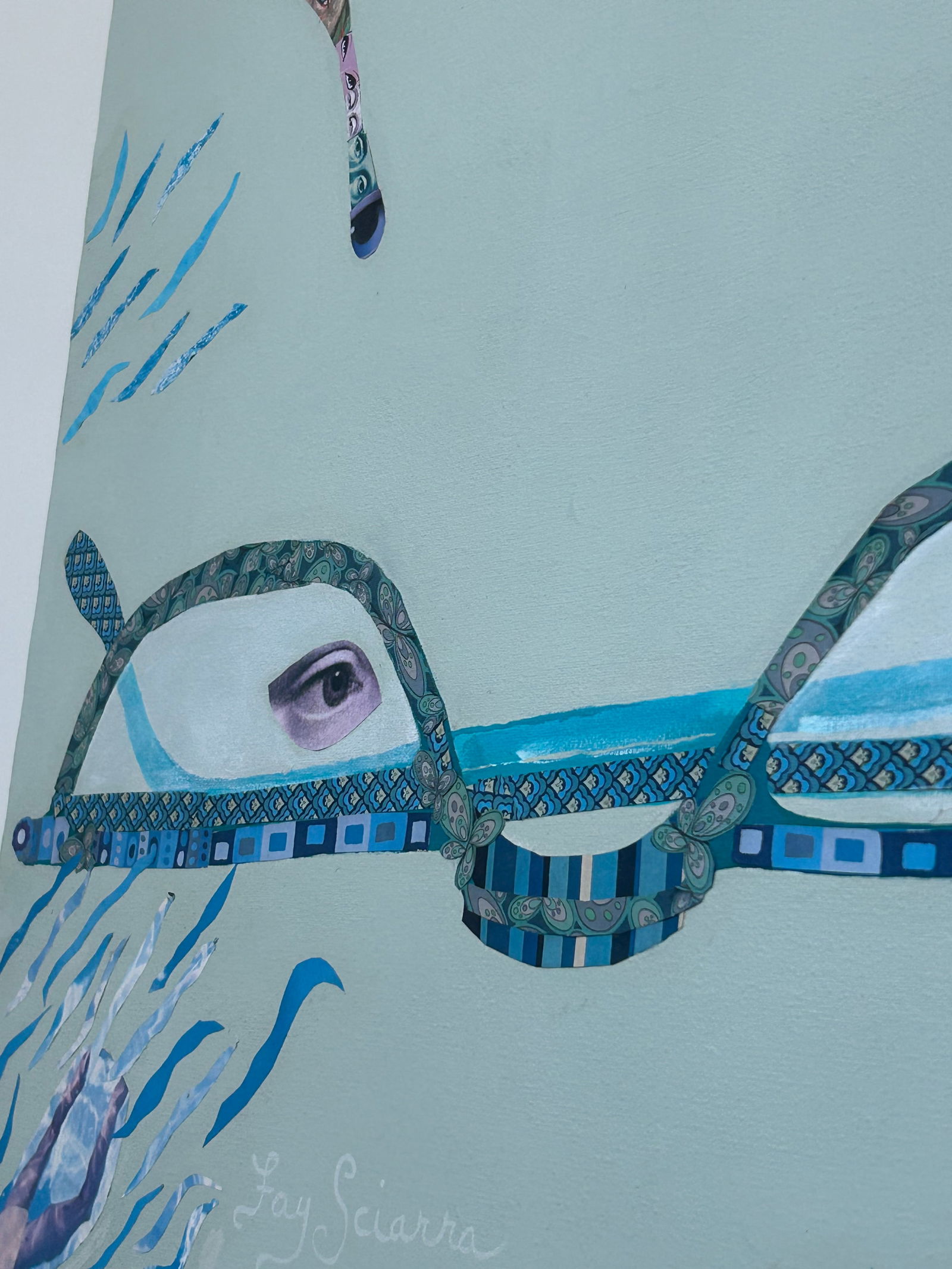 Very Large Intricate Collage Titled Diving Deep - 10