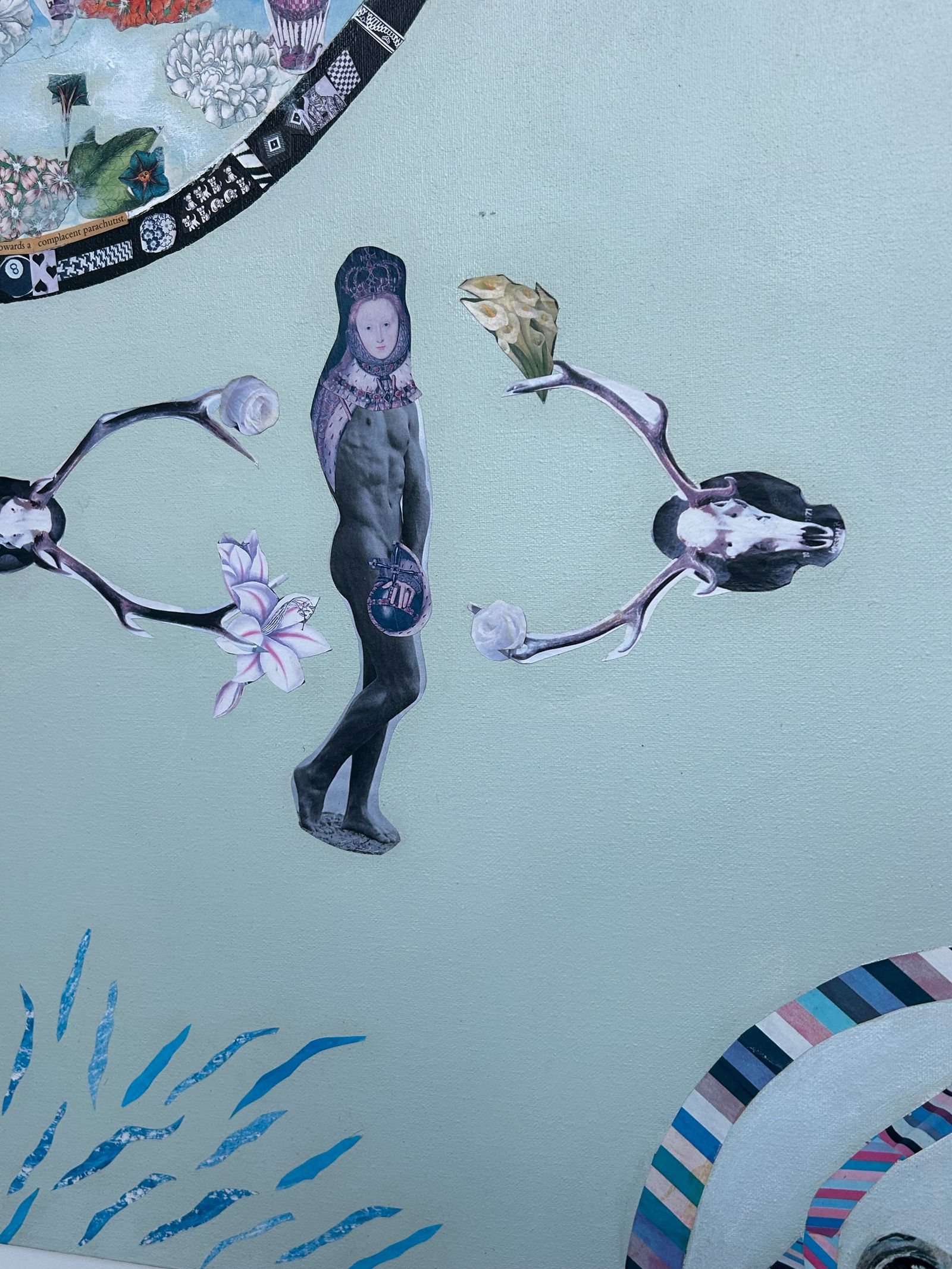 Very Large Intricate Collage Titled Diving Deep - 12