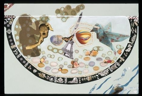 Very Large Intricate Collage Titled Diving Deep - 3