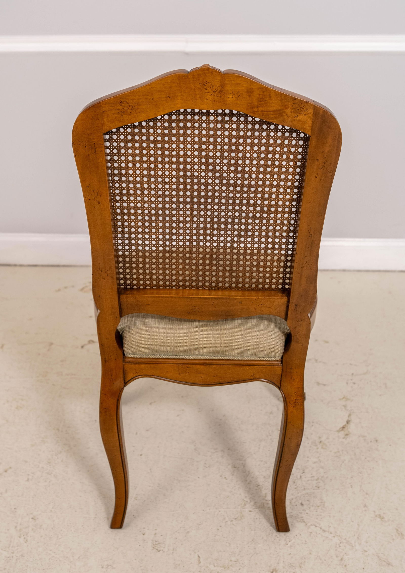 Set of 8 Baker Louis XV Walnut Cane Back Dining Chairs - 4