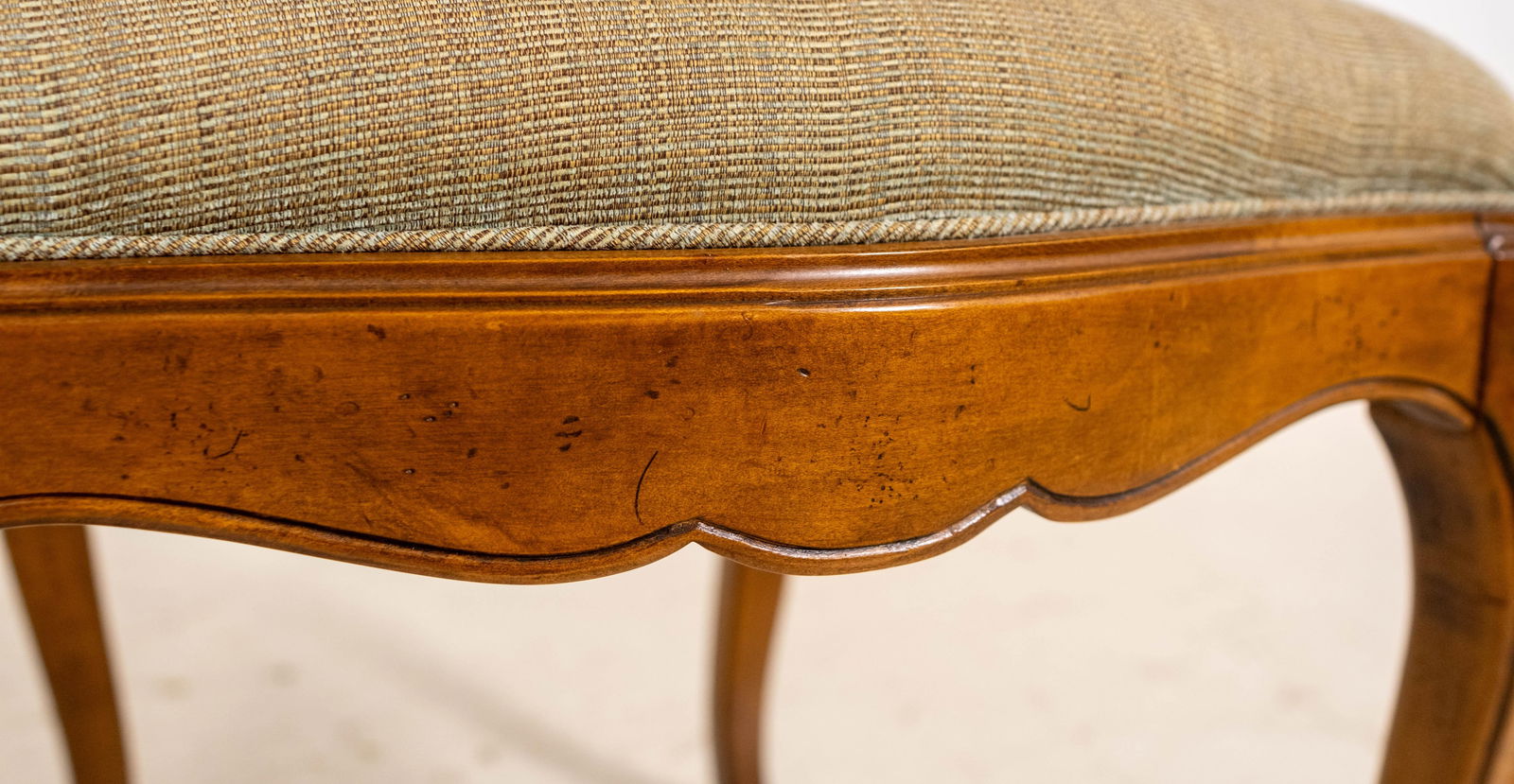 Set of 8 Baker Louis XV Walnut Cane Back Dining Chairs - 8