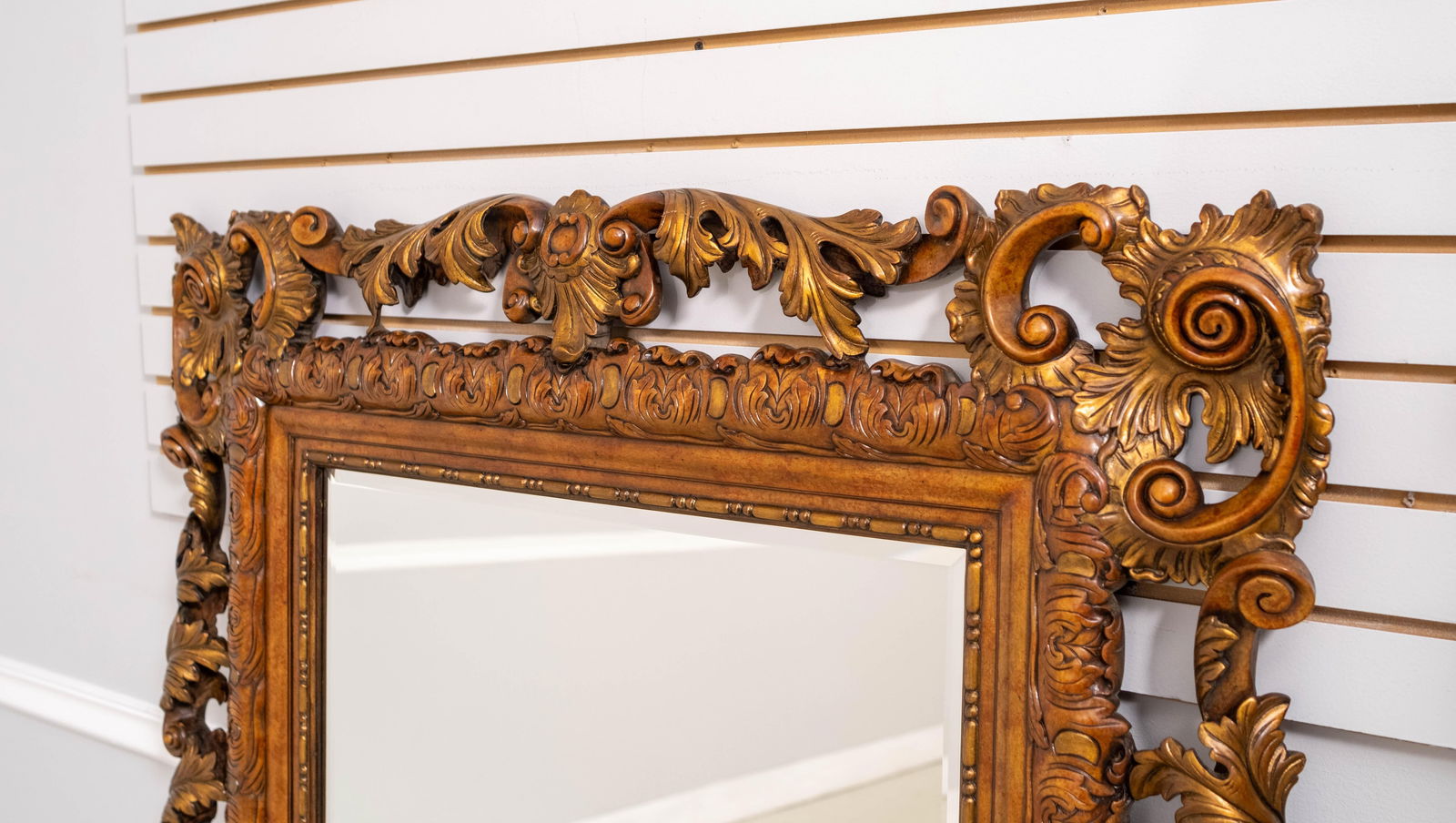 Theodore Alexander 19th C. Style Gilt Carved Wood Hanging Mirror - 9