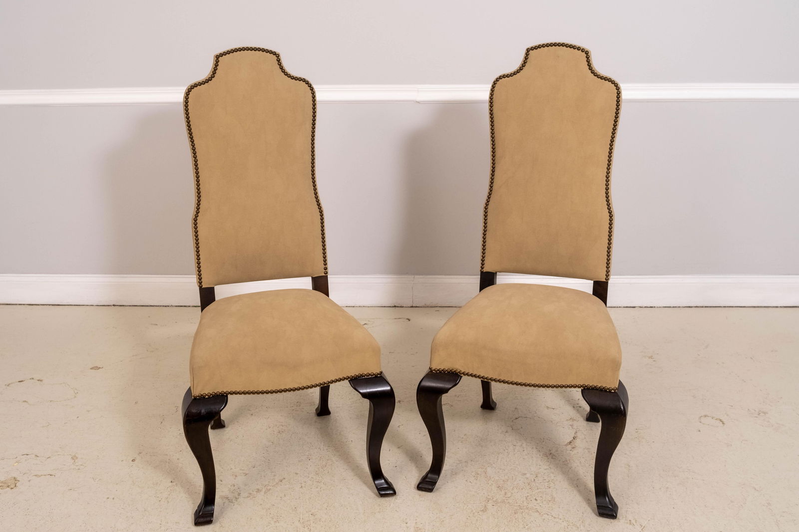 Set of 8 Century Chippendale Style Tall Back Dining Chairs - 2
