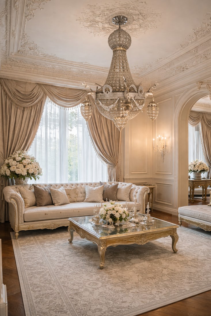 Circa 1980 Artisan Louis XVI Rococo Silver Bronze Chandelier - 5