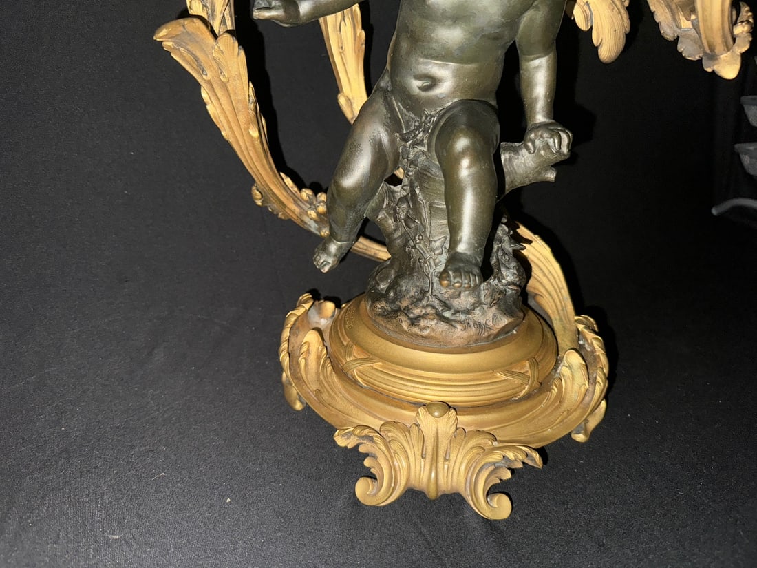 Circa 1880 Rozet Louis XV Gilt Bronze Candelabras, Pair - 11