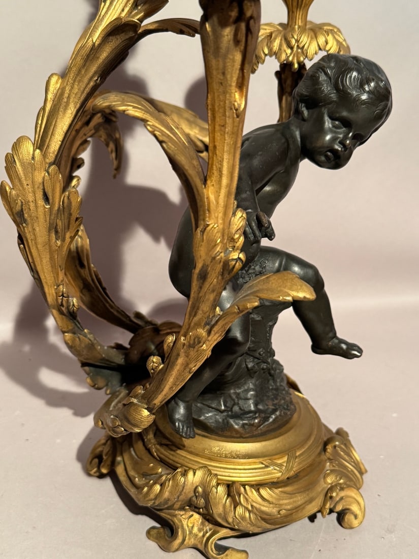 Circa 1880 Rozet Louis XV Gilt Bronze Candelabras, Pair - 17