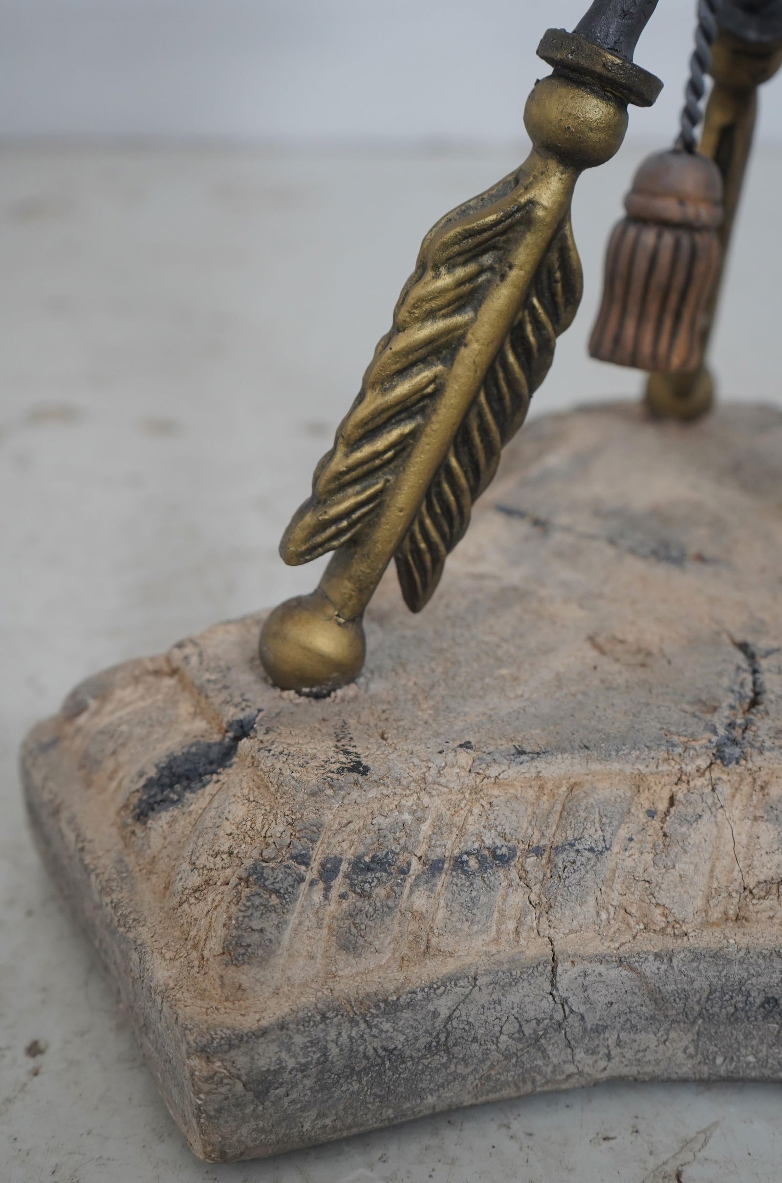 Vintage Leather-Wrapped Box on Stand - 11