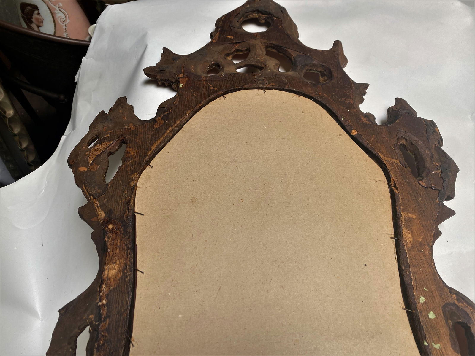 19th Century Rococo Italian Venetian Orange Gold Gilt Carved Wood Mirror - 10