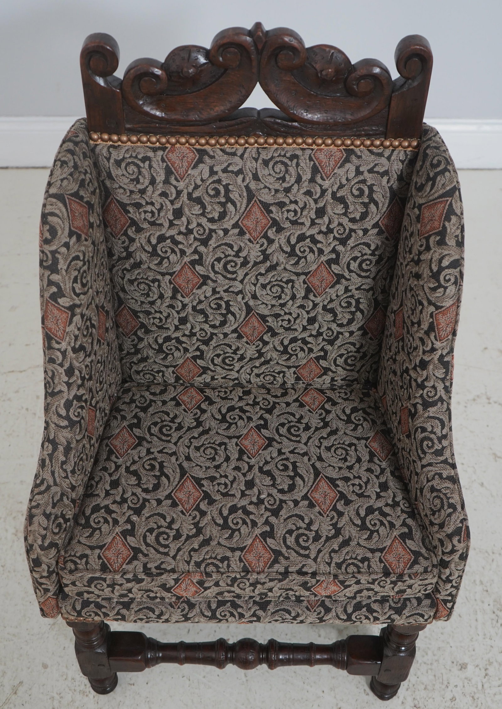 English Vintage Diminutive Doll or Youth Throne Chair - 2