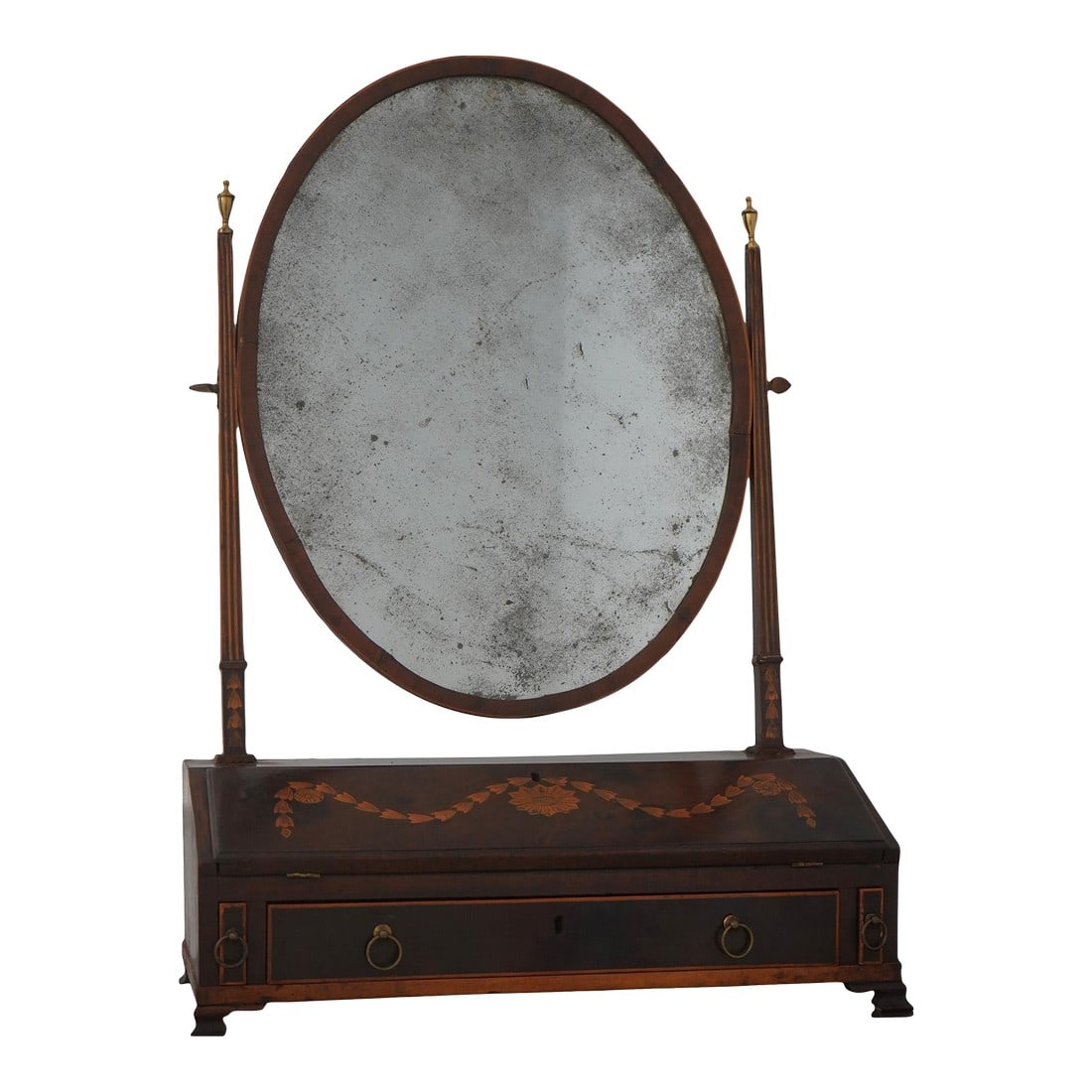 Antique English Adams Inlaid Dressing Mirror (1 of 18)