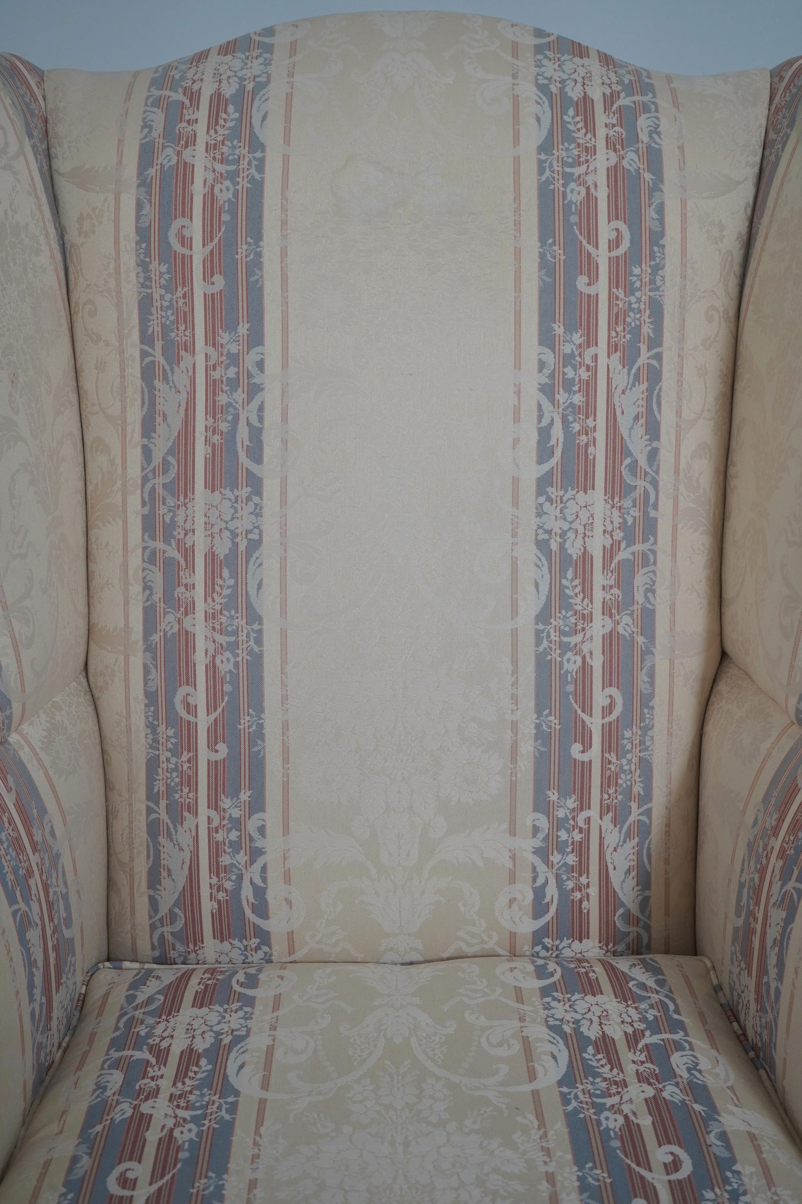 Southwood Clawfoot Mahogany Damask Wing Chair - 13