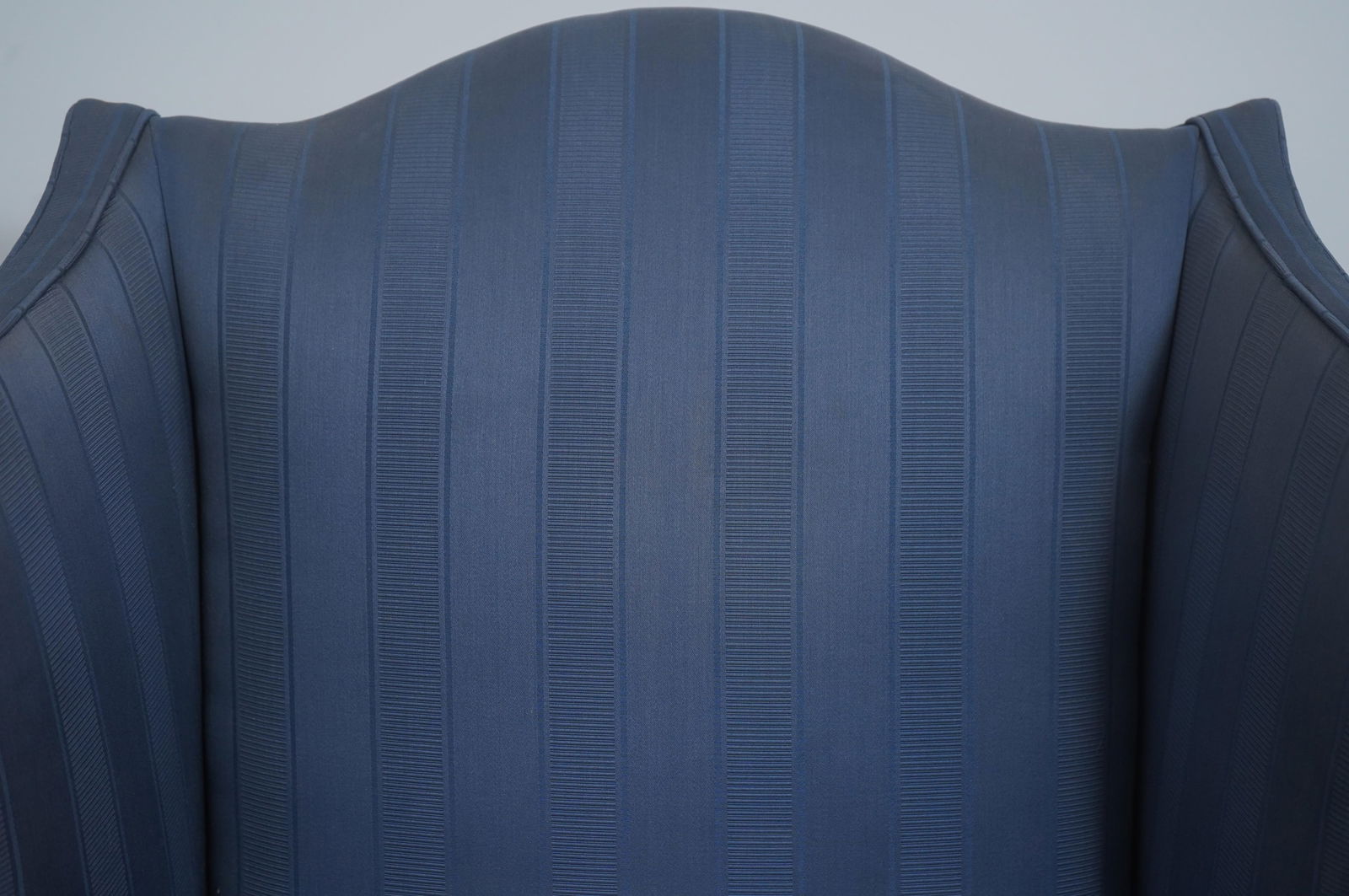 Southwood Blue Upholstered French Foot Mahogany Wing Chair - 5