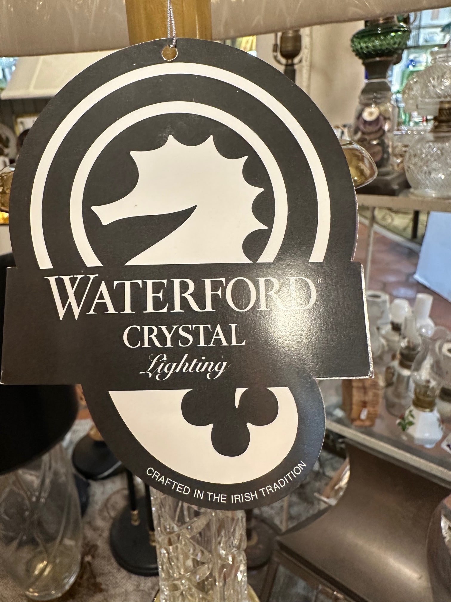 Waterford Crystal Floor Lamp With Brass Details - 11