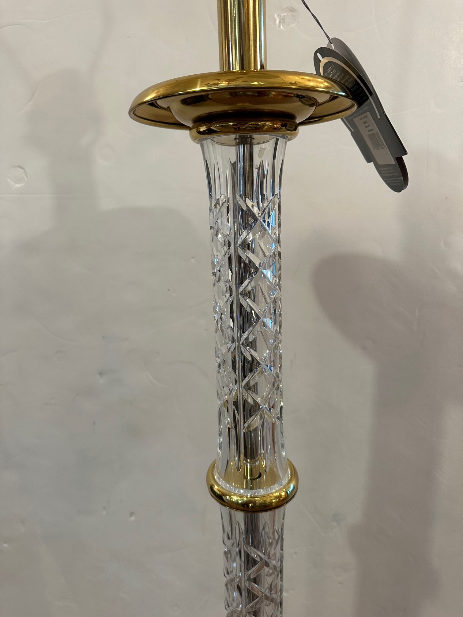 Waterford Crystal Floor Lamp With Brass Details - 3