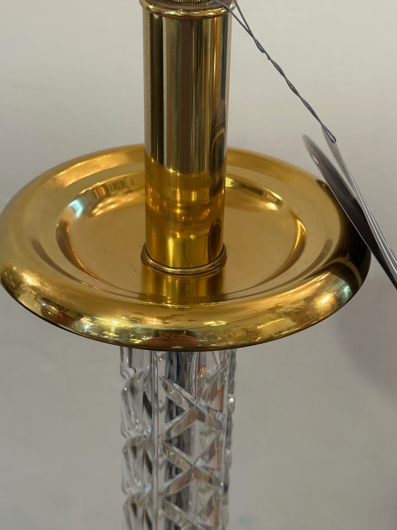 Waterford Crystal Floor Lamp With Brass Details - 4