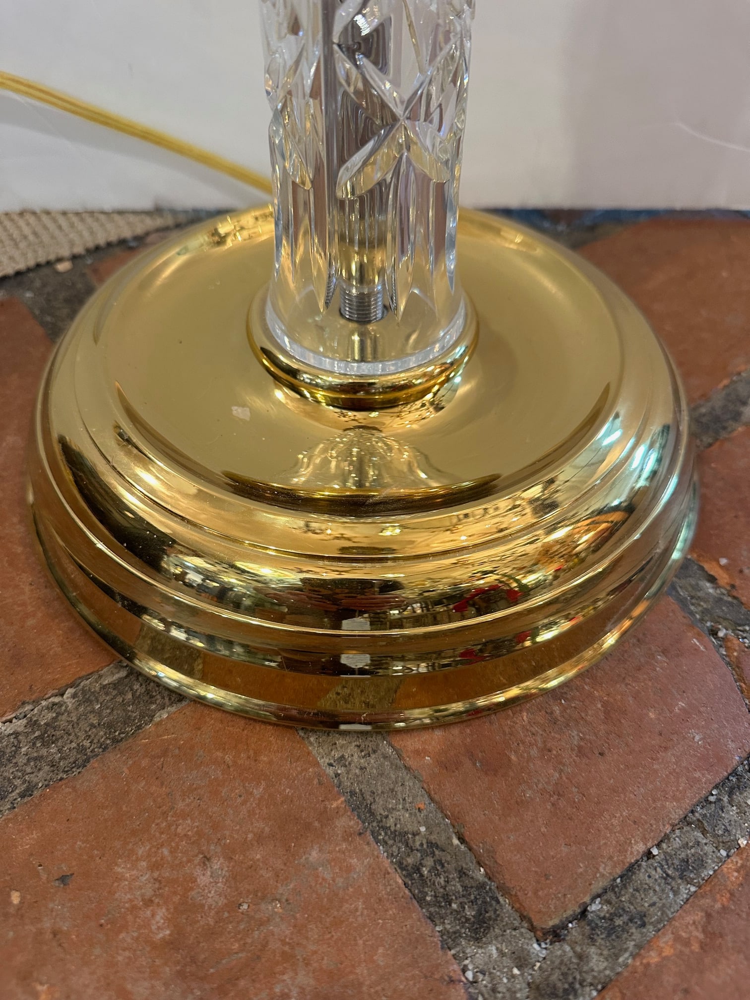 Waterford Crystal Floor Lamp With Brass Details - 5