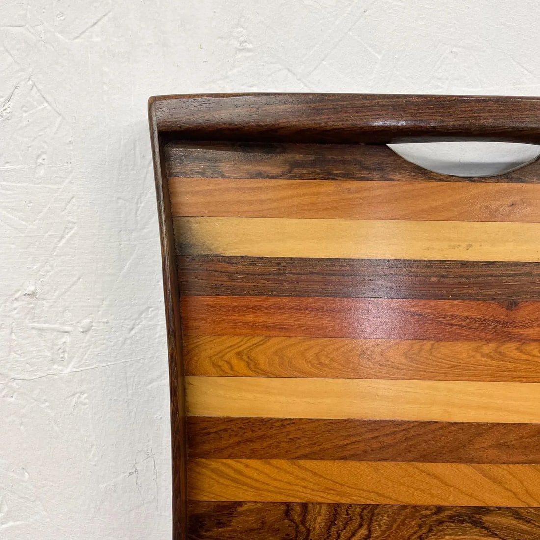 Mid-Century Modern Don Shoemaker Service Tray Tapered Exotic Wood - 2
