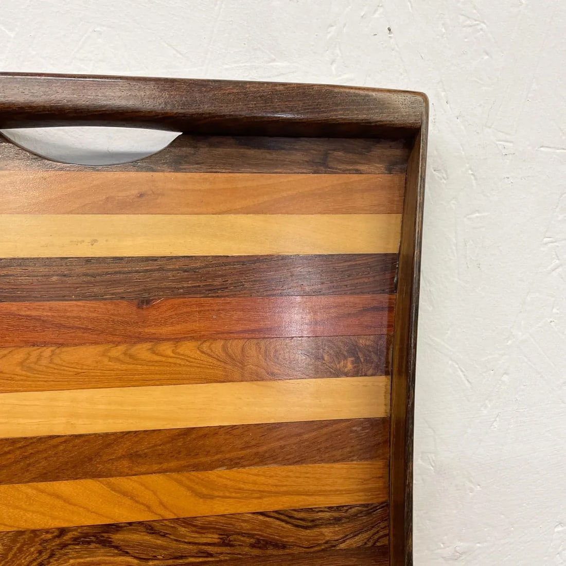 Mid-Century Modern Don Shoemaker Service Tray Tapered Exotic Wood - 3