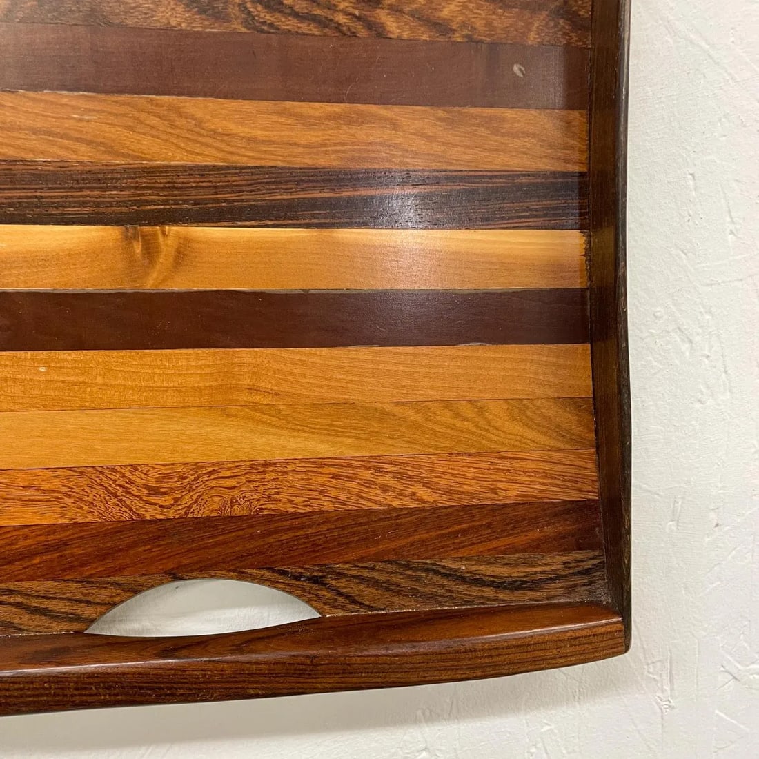 Mid-Century Modern Don Shoemaker Service Tray Tapered Exotic Wood - 5