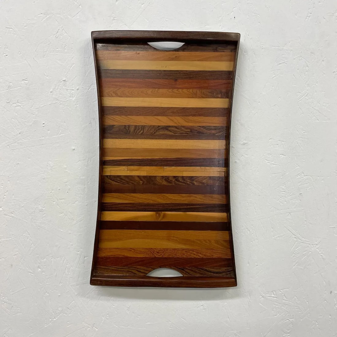 Mid-Century Modern Don Shoemaker Service Tray Tapered Exotic Wood - 9