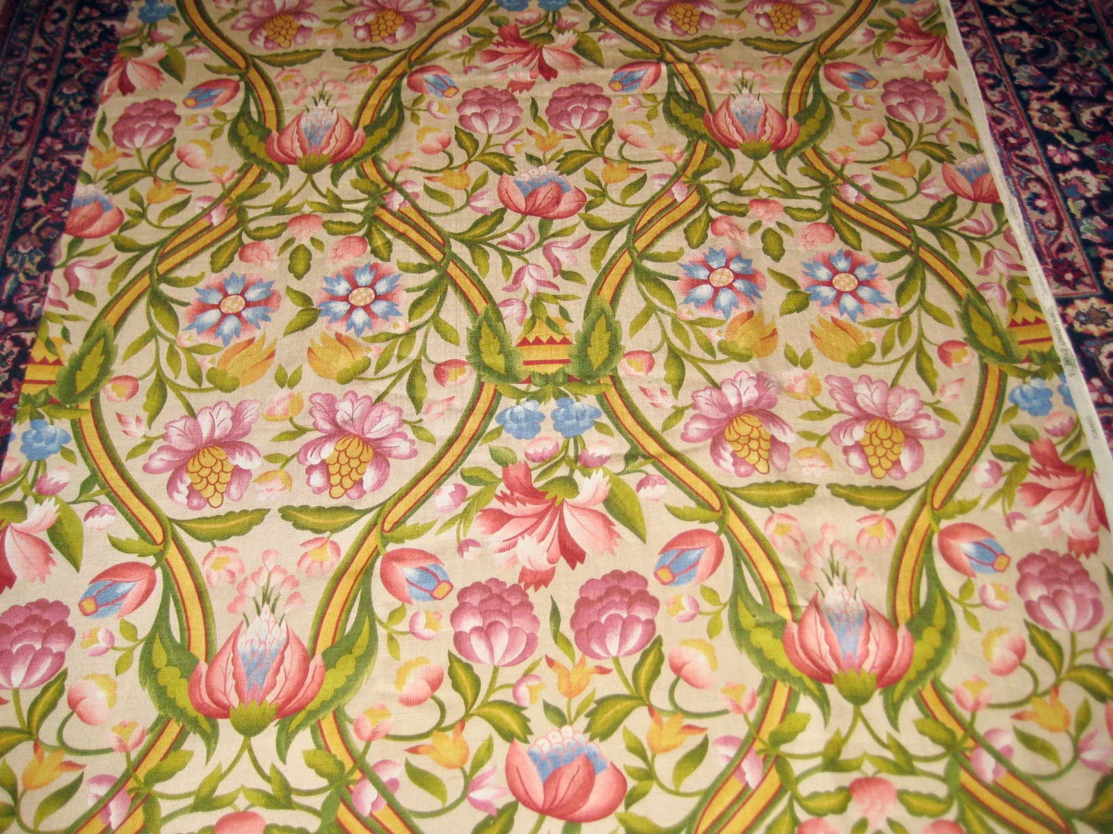 Italian Floral Baroque Rubelli Fabric Textile- 10 Yards - 4