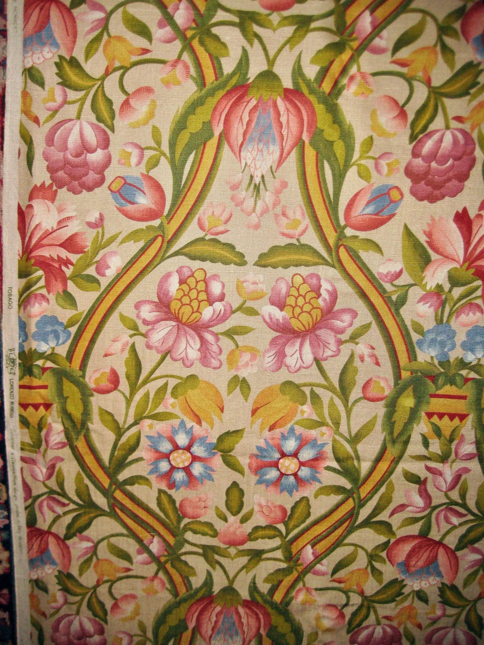 Italian Floral Baroque Rubelli Fabric Textile- 10 Yards - 7