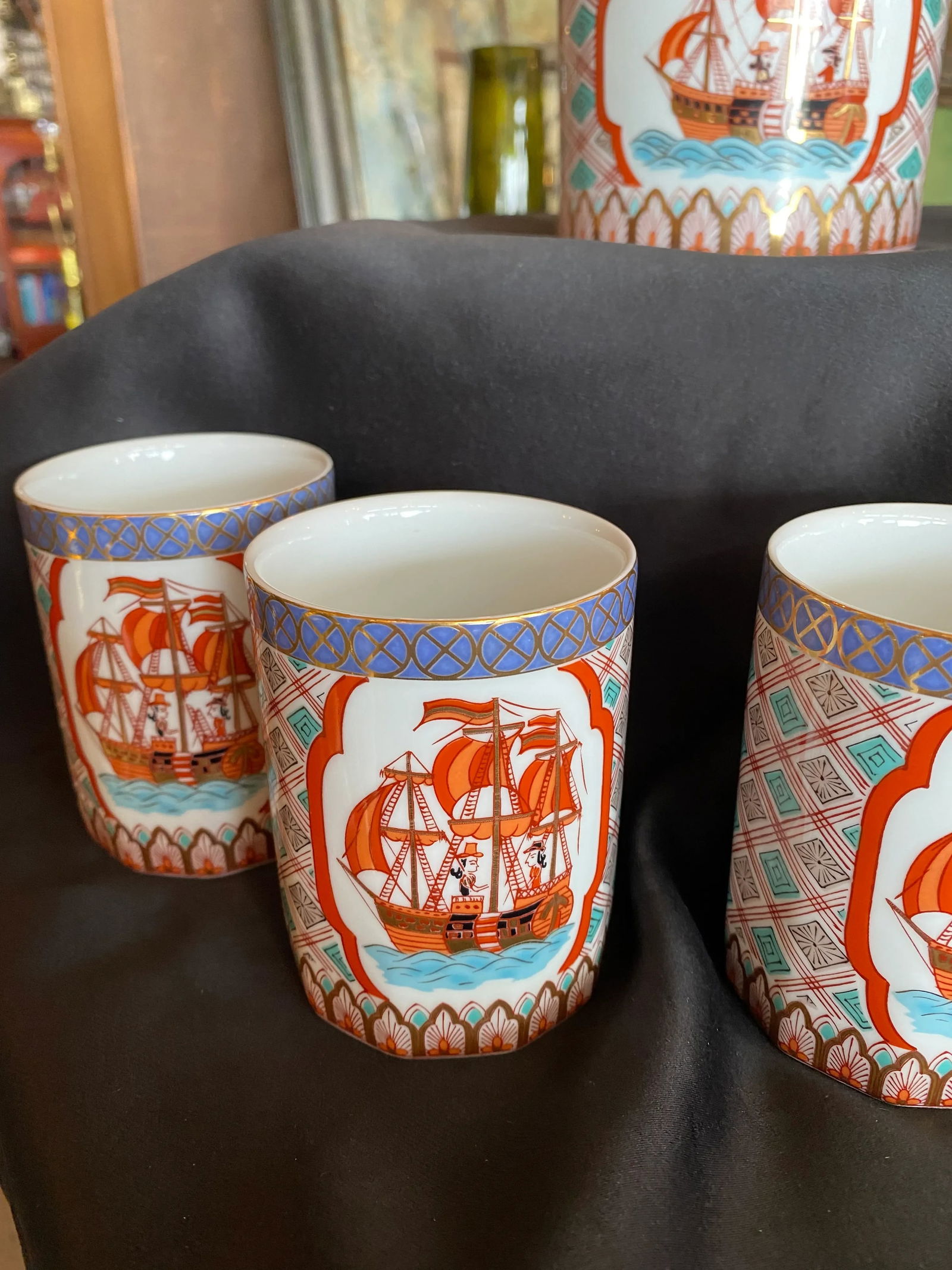 1980s Arita Imari Cocktail Set- 6 Pieces - 3