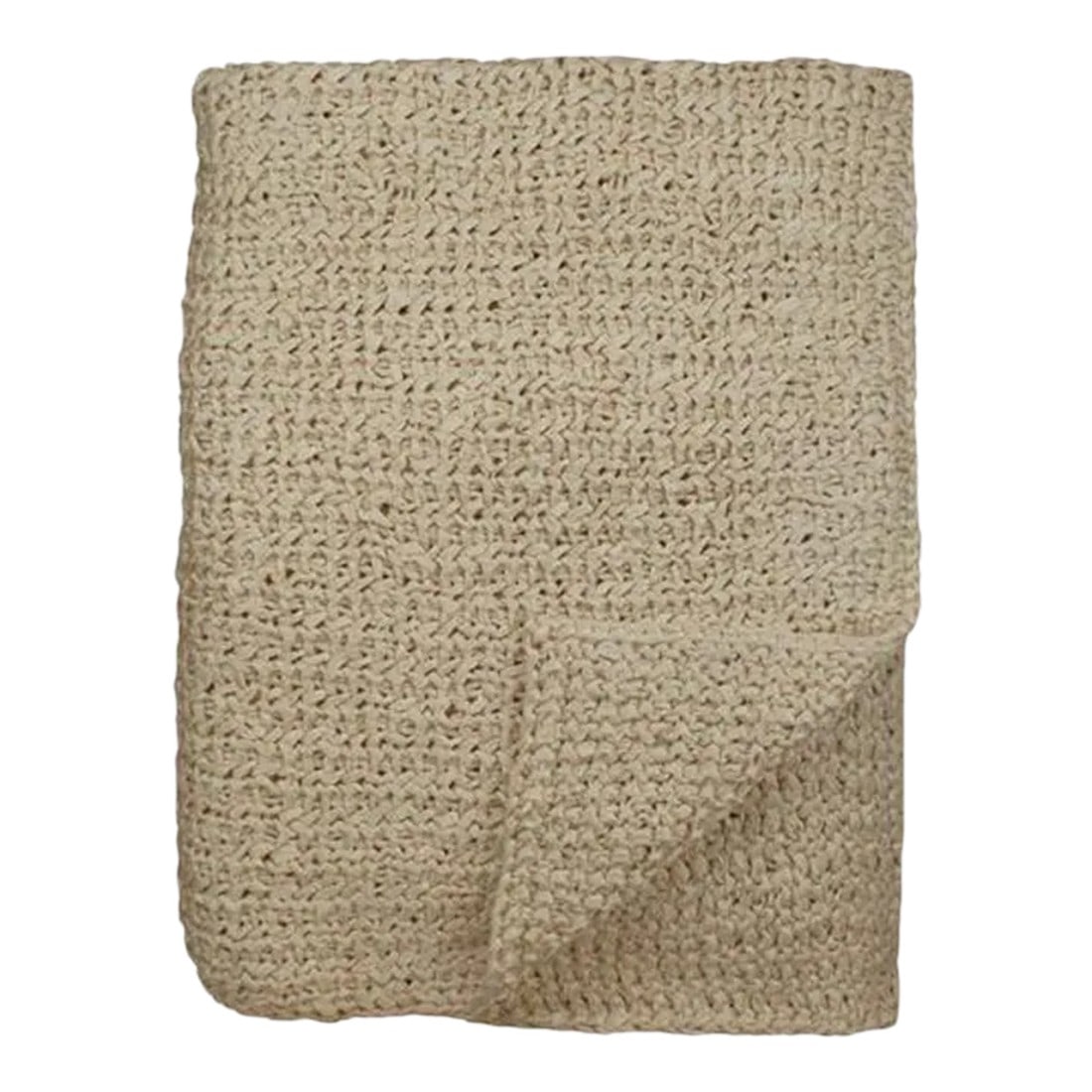 Ann Gish Silk Knitted Throw Blanket: Mouthwatering knitted silk throw from the luxury bedding designer Ann Gish. Color is Pumice (light beige) and measures 80 inches wide x 50 inches deep. Constructed from 100% hand knitted charmeuse
