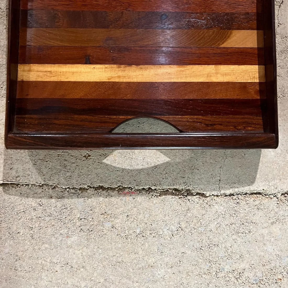 1970s Don Shoemaker for Señal Service Tray Exotic Wood - 4