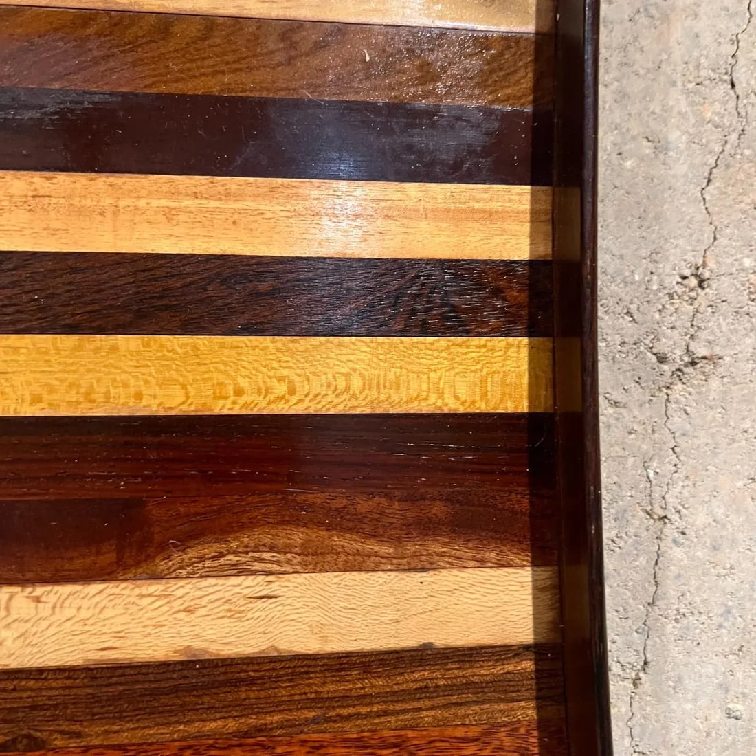 1970s Don Shoemaker for Señal Service Tray Exotic Wood - 5