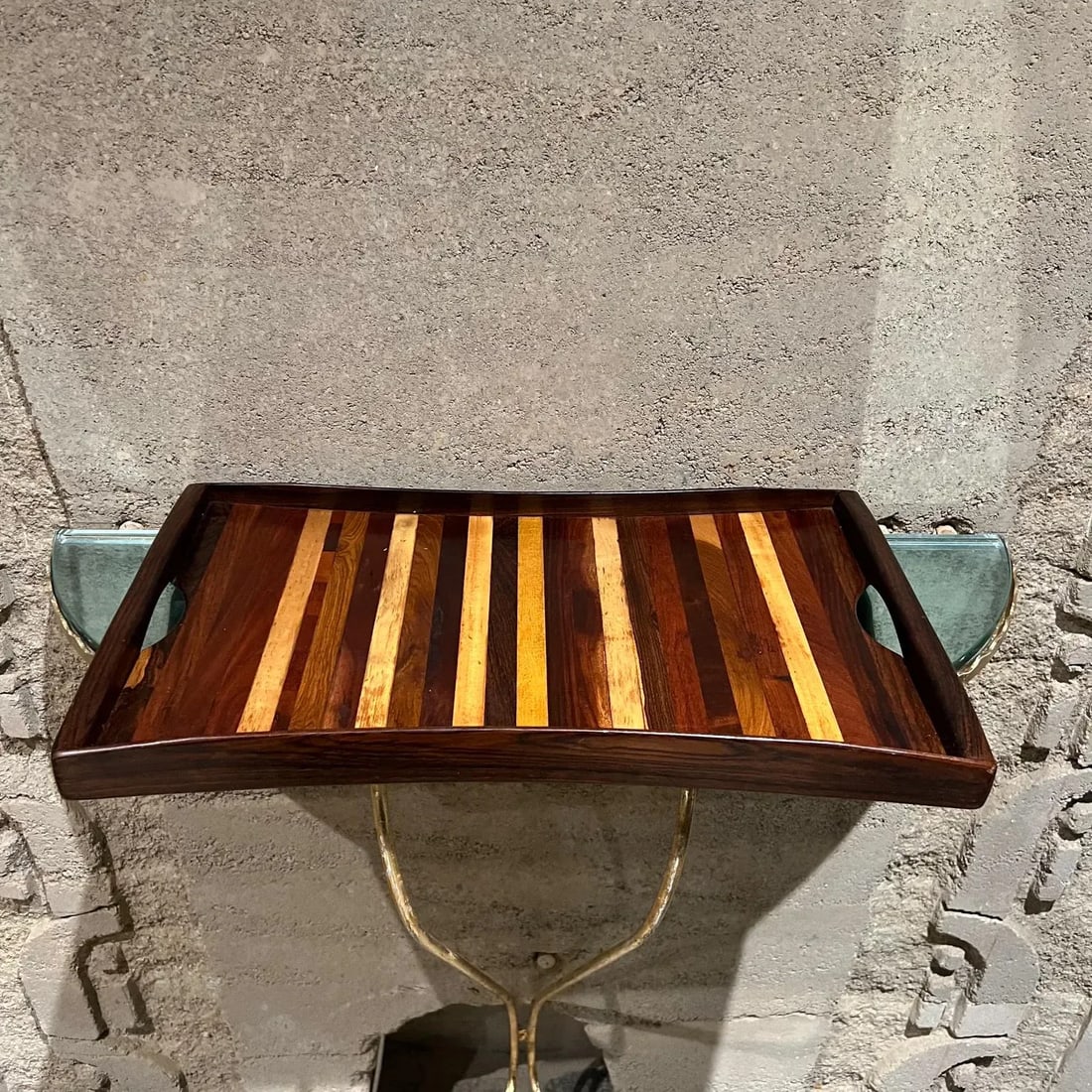1970s Don Shoemaker for Señal Service Tray Exotic Wood - 6