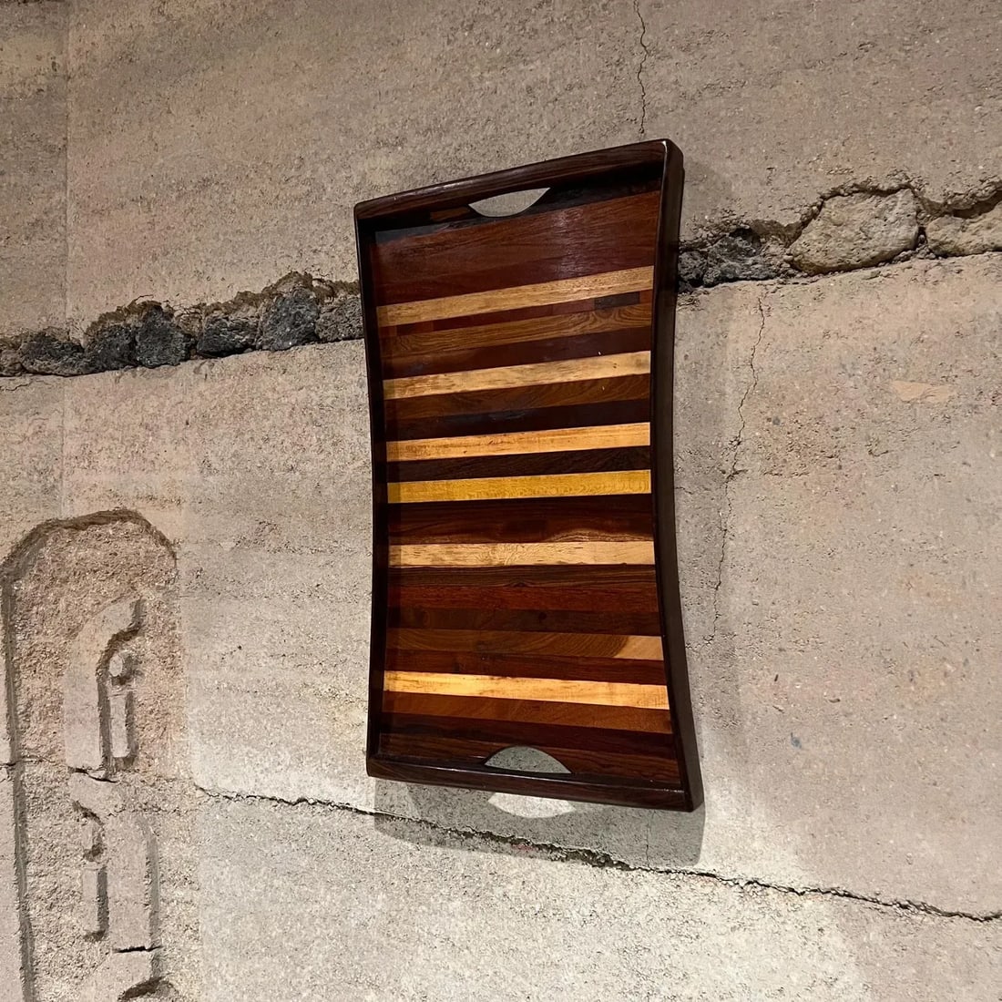 1970s Don Shoemaker for Señal Service Tray Exotic Wood - 7