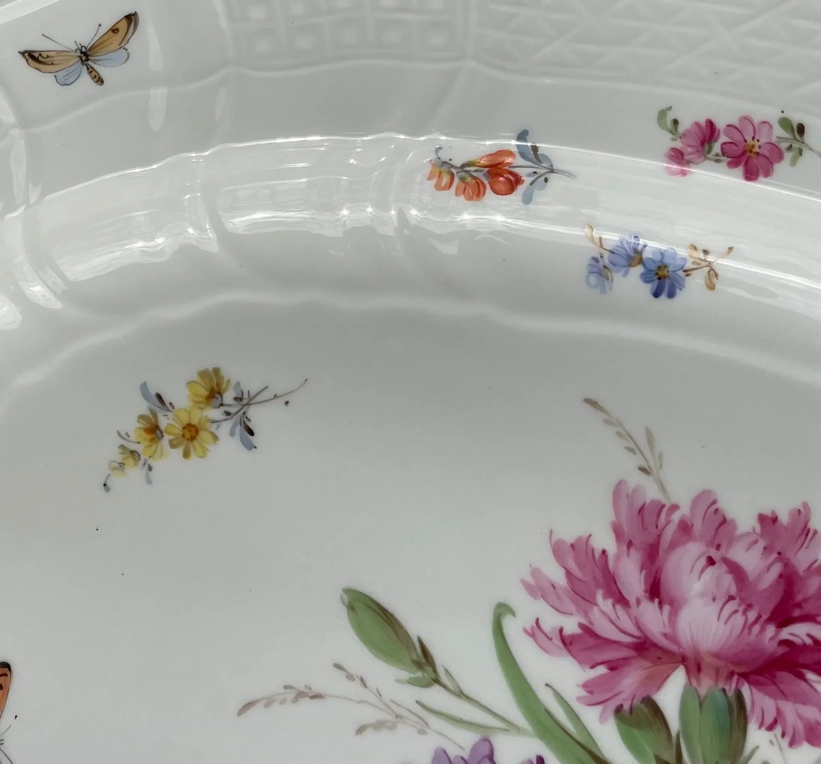 Antique Meissen Porcelain Floral Platter, 19th Century - 7