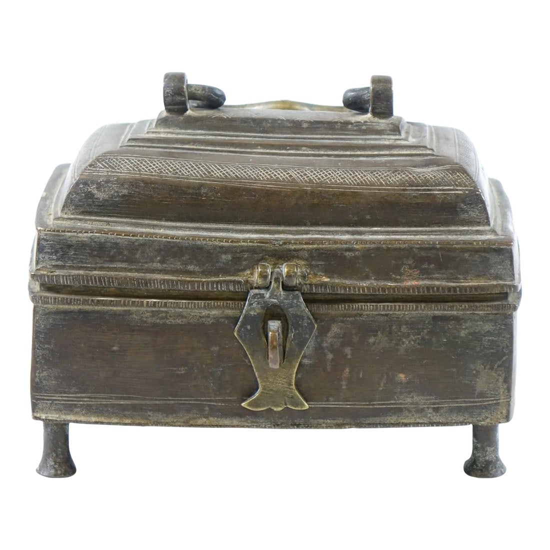 19th Century Antique Persian Brass Jewelry Box (1 of 6)