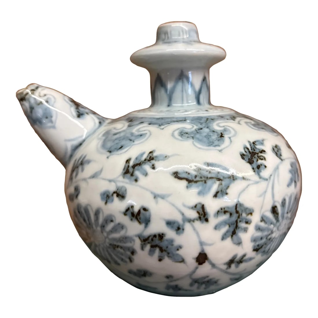 Kendi Antique Pouring Vessel Blue and White - 7