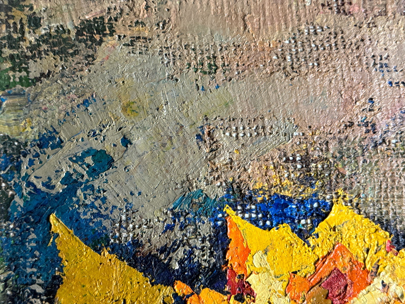 Oil painting with frame in the botanical garden K. Leonid - 3