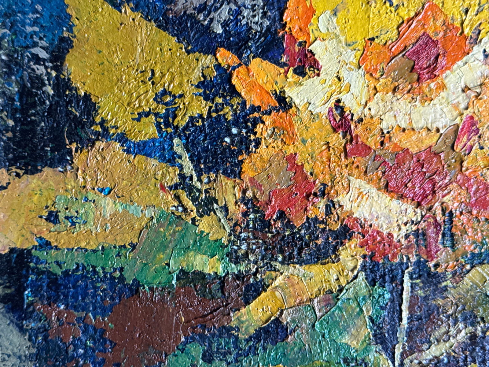 Oil painting with frame in the botanical garden K. Leonid - 4