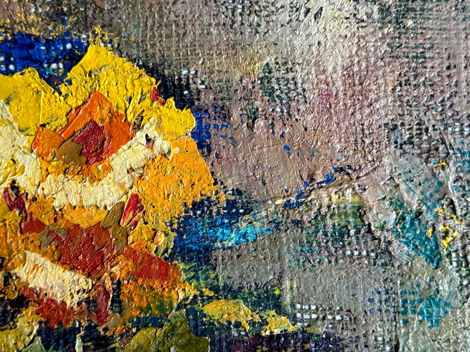 Oil painting with frame in the botanical garden K. Leonid - 7