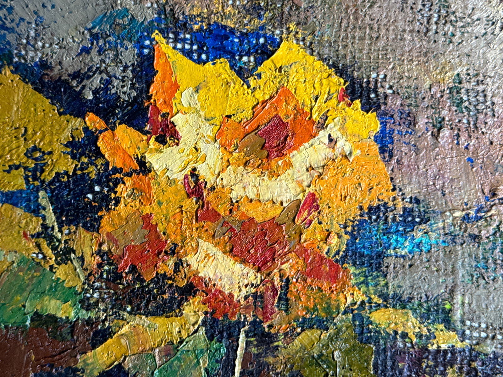 Oil painting with frame in the botanical garden K. Leonid - 9