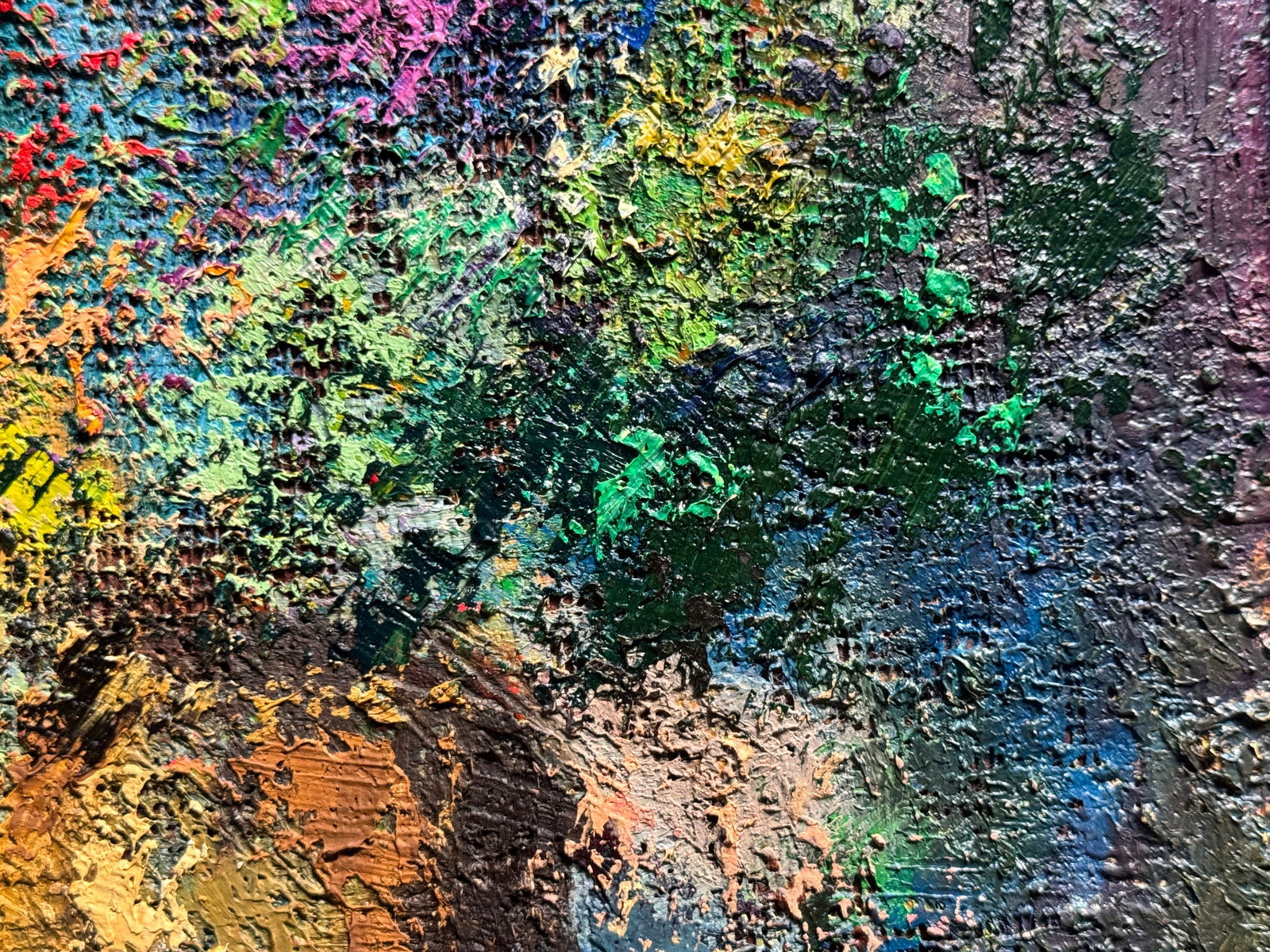 Oil painting with frame flowers K. Leonid - 5