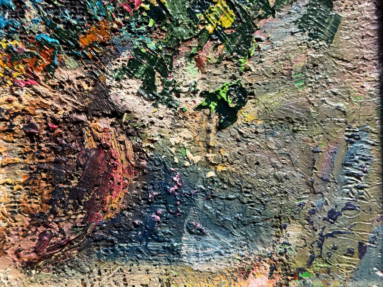 Oil painting with frame wildflowers K. Leonid - 6