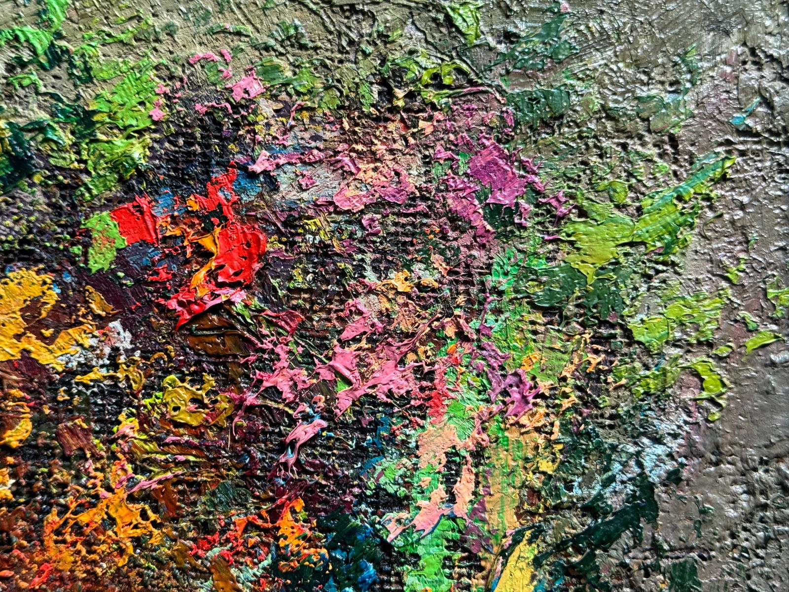 Oil painting with frame wildflowers K. Leonid - 8