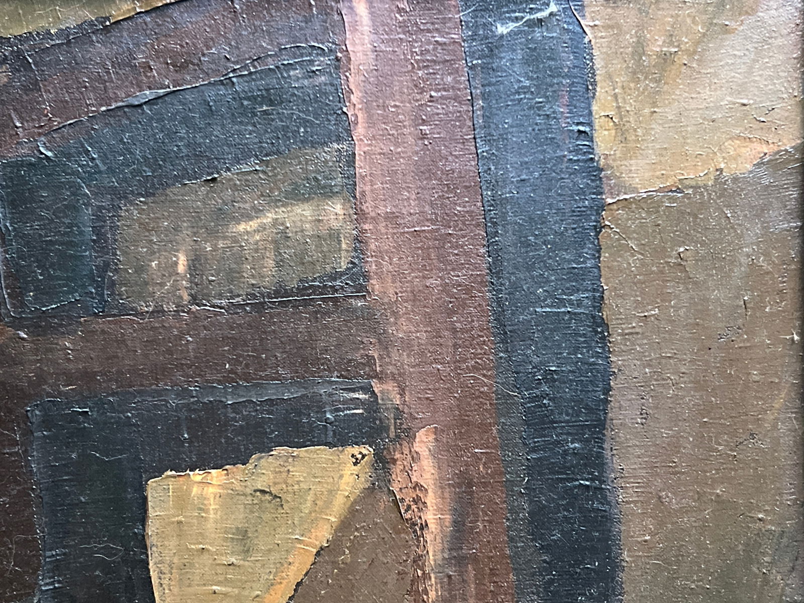 Abstract Oil painting with frame stationery button K. Leonid - 10