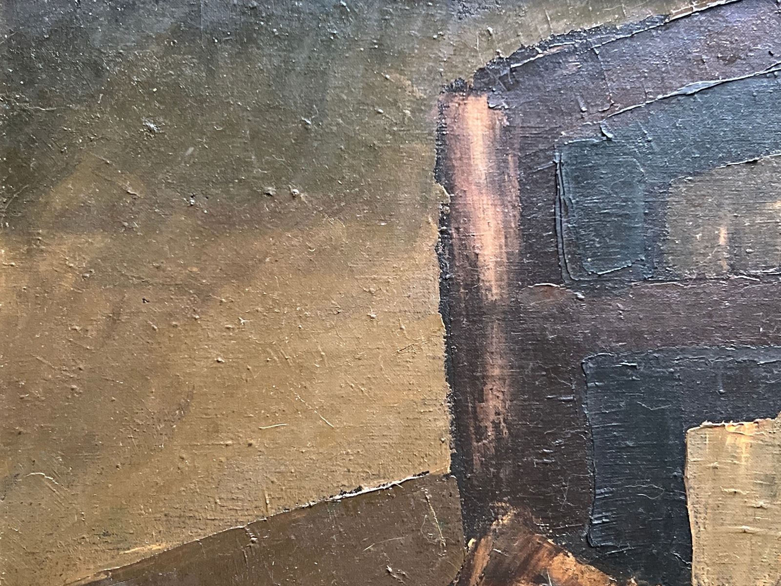 Abstract Oil painting with frame stationery button K. Leonid - 3