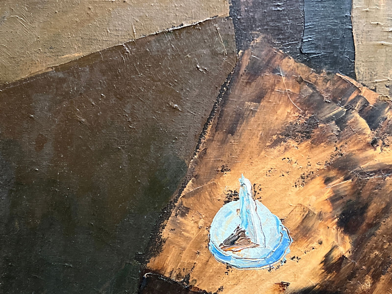 Abstract Oil painting with frame stationery button K. Leonid - 4