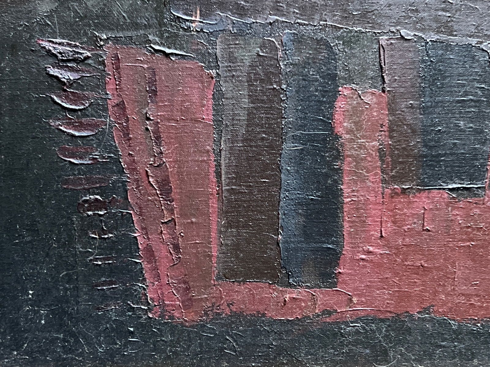 Abstract Oil painting with frame stationery button K. Leonid - 6